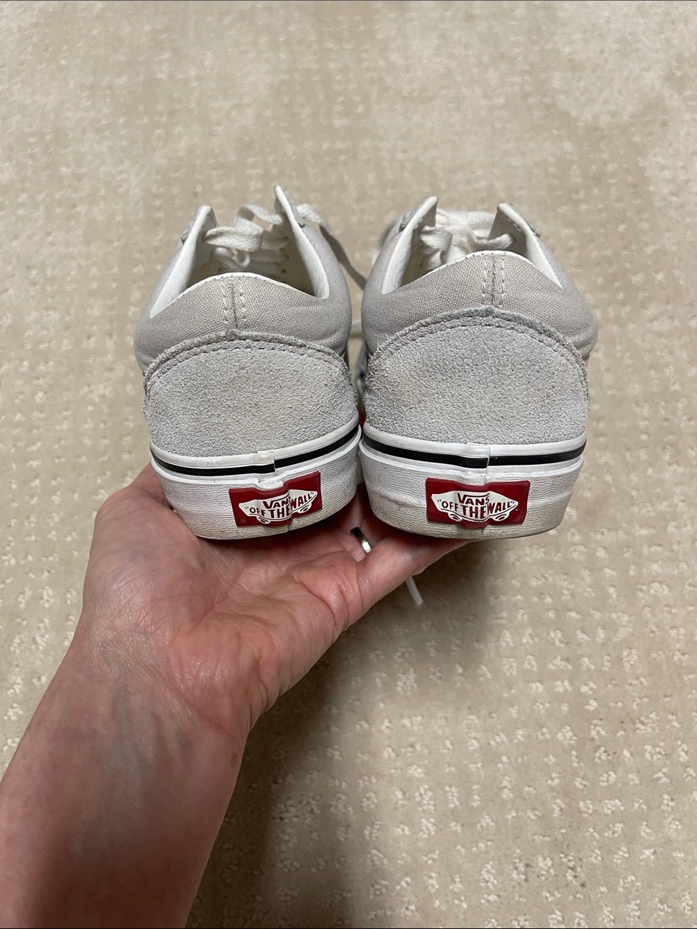 Vans Old Skool Sneakers in Light Gray and White - Picture 5 of 11